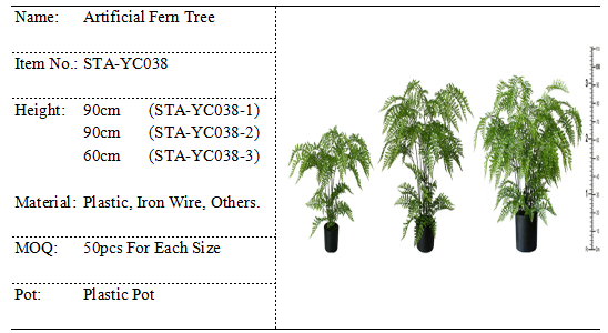 Greenery Artificial Fern Tree Unprecedented Authenticity Black Potted Plant