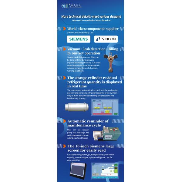 Car AC Gas Filling Machine Refrigerant Charging Machine With 40-200g/s Fast Charging Rate
