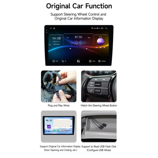 Carplay Audio Car Radio Multimedia Player GPS Navigation 2K QELD 2000*1200 OLED Screen