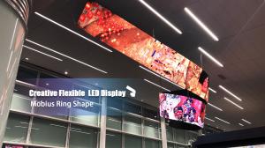 Buy cheap Indoor Flexible P2.5 mm LED Display Video Wall Customized Size Free Style Creative Display product