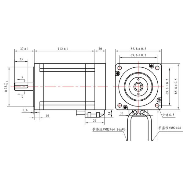 Nema 34 Closed Loop Stepper Motor 8.5Nm 6.0A With CE For Industrial Automation Equipment