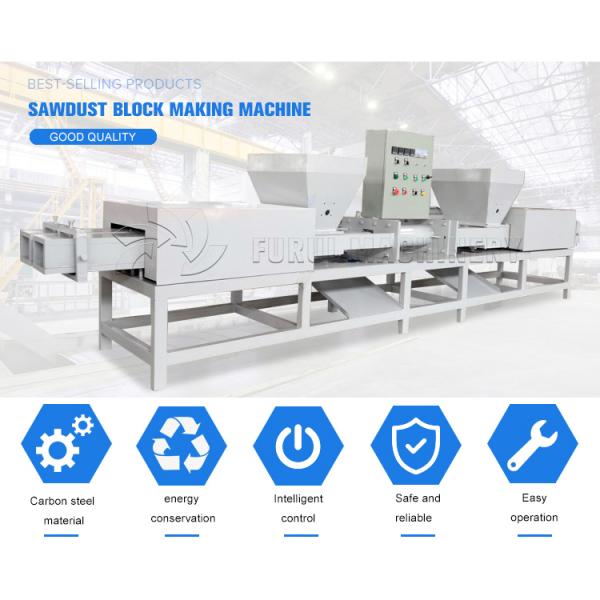 3 Phase Sawdust Wood Pallet Blocks Making Machine Wood Feet Extruder