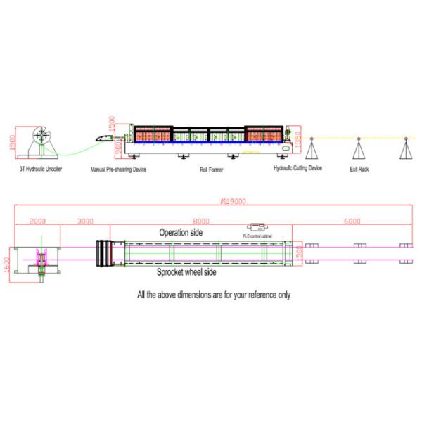 Galvanized Sheet Metal Roll Forming Machines , Standing Seam Metal Roof Machine