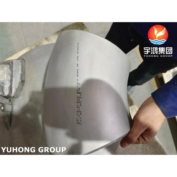 Stainless Steel Fittings Nickle Alloy ASTM B366 WP UNS N10276 90°LR ELBOW B16.9
