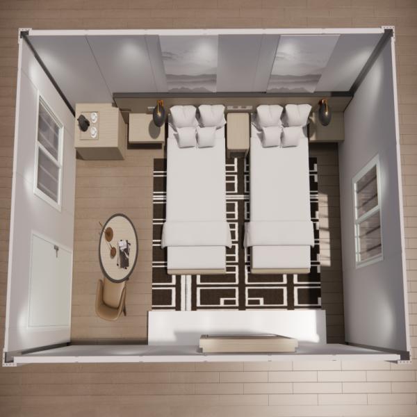 20ft 40ft Luxury Expandable Modular Office Restaurant Prefab House Hotel Container Houses
