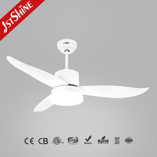 Modern Indoor Plastic Ceiling Fan With Light And Remote Control 3 Speed