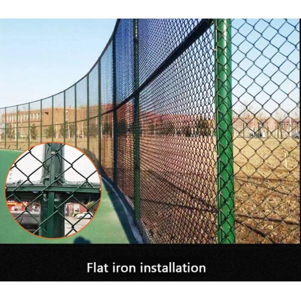 4mm Wire Diameter Chain Link Fencing Galvanised Black And Green Highway Use