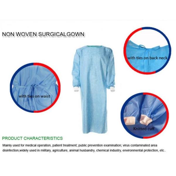 Customized Disposable Surgical Gowns PP/SMS/SMMS Colorful Uniform With CE/ISO/FDA