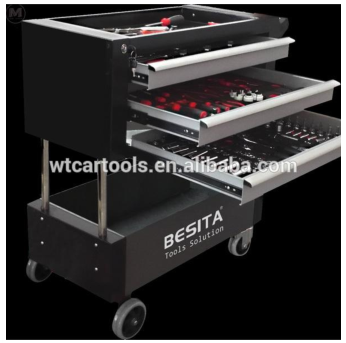 Convenient Trolley Tool Set for Workshop Car Maintenance 3 Drawers 1 Included