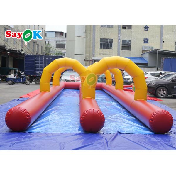 Outdoor Inflatable Slide Attractive Entertainment 20m Giant Inflatable Water Slide For Amusement Park