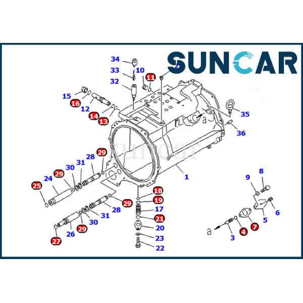 D41P-3 D41P-5 TRANSMISSION SEAL KIT FITS FOR KOMATSU PART