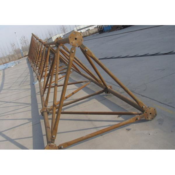 60m Tubular Steel Tower For Telecommunication , 3 Legged Self Supporting Steel Lattice Tower