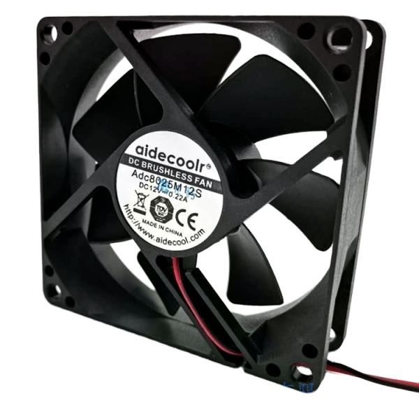 Brushless 8025 Computer Cabinet Cooling Fan Two Ball Bearing 80x80x25mm 12V 24V 48V