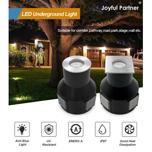 3W IP67 Garden Stair Lights RGB3in1 Aluminum Housing Stainless Steel Front Cover With Two Years Warranty