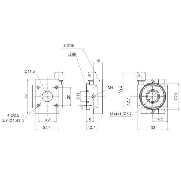 R Axis Manual Rotary Stage