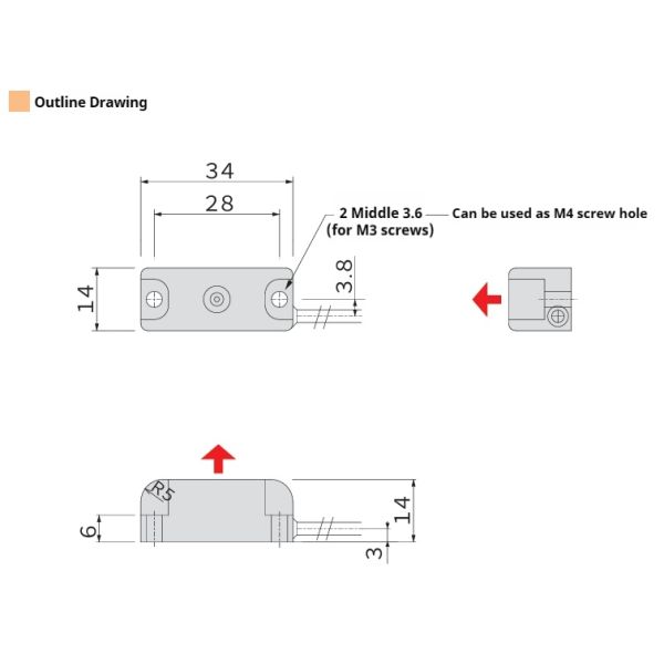 IP67 Protection Level Compact Design Durable Magnetic Sensor Switches DC12-24v for Door and Window Uses ZPSD02P