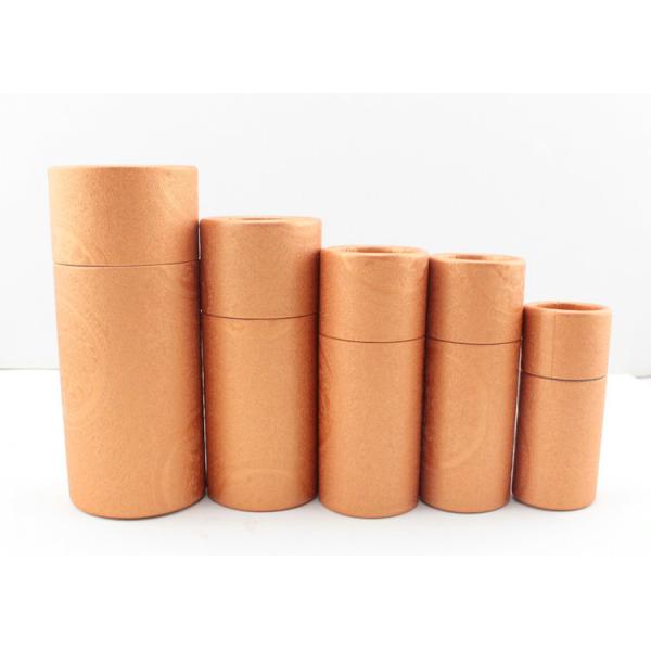 Oval Luxury Kraft Paper Cylinder Tube Box Packaging For Loose Tea with UV Coating