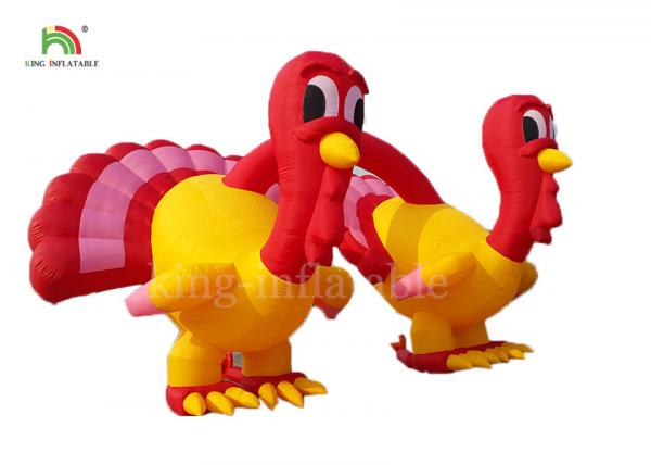 Quality Red And Yellow Inflatable Turkey Arches Merry Christmas Thanksgiving Promotion Advertising for sale
