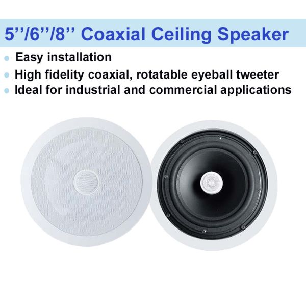 CL-346V 6 Inch Coaxial Ceiling Speaker 30W Commercial Ceiling Speaker for Restaurant and Hotel