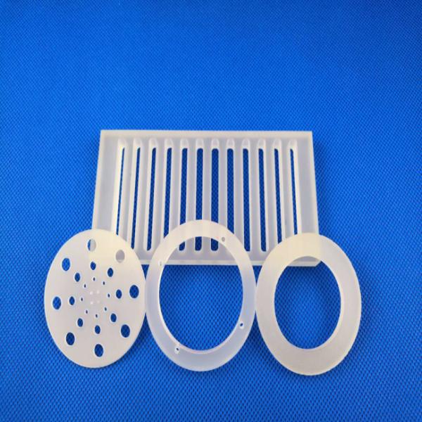 Fine Carving CNC Machining Parts Customized Perforated Quartz Glass Parts