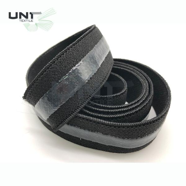 1.5cm Width Black Elastic Tape / Unbreakable Rubber Bands For Bra Underwear
