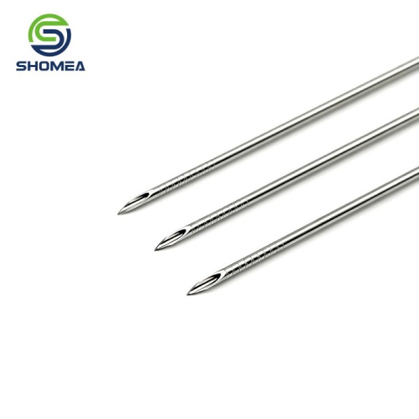 Customized X-Ray Visible Knurled Head Lancet Puncture Needle