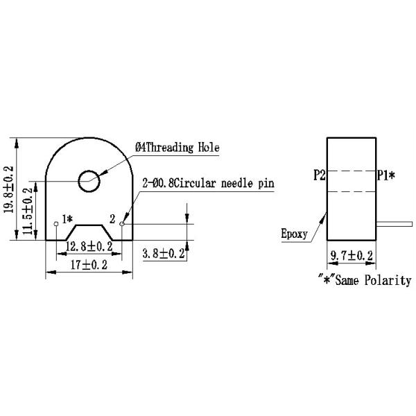 Current And Power Measuring PCB Current Transformer , 0.1 Class Accuracy PCB Transformer