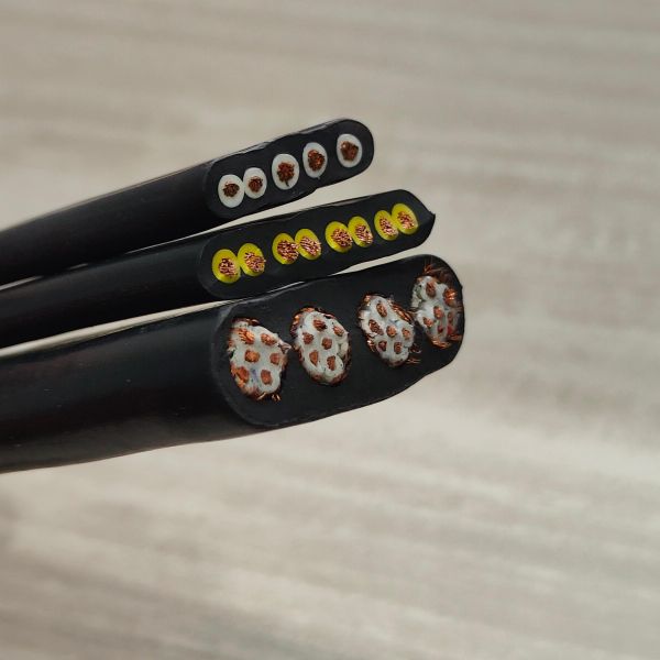 Low Voltage Extra Soft Flat Rubber Cable Stranded Copper Elevator Power Cable