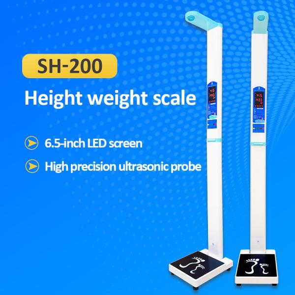 Ultrasonic Height Weight Bmi Machine , No Touching A Single Button Portable Bmi Machine