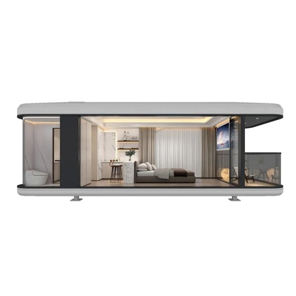 20FT Expandable Prefab Container House with Hot DIP Galvanized Frame and Structural Insulated Panels