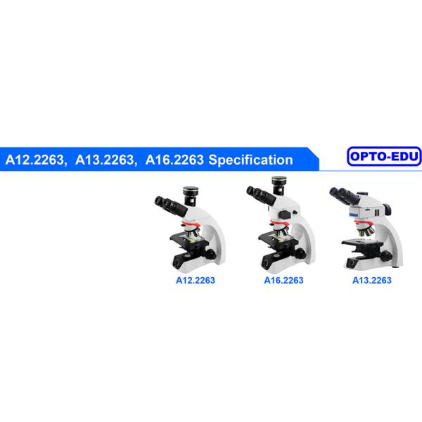 OPTO EDU A16.2263 BGUV Biological Laboratory Trinocular Fluorescent Microscope
