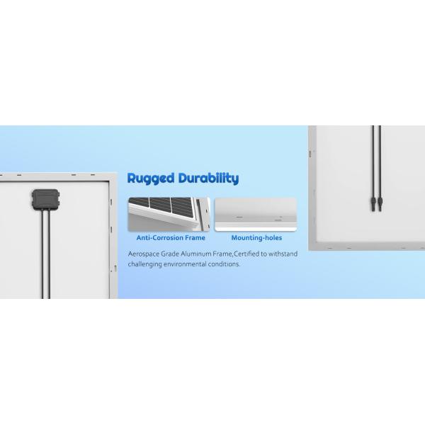 Monocrystalline PV Rigid Solar Panel Cell 12V 180W Compact