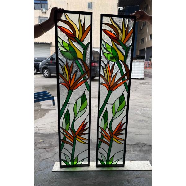 Decorative Panel Glass Figured Frosted Stained