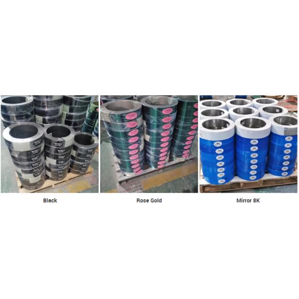 Colored Stainless Steel Strip Color Mirror Hairline Finish 201 Grade