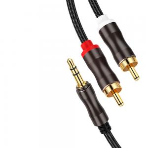 China Colorful Video Audio Cables , Stereo Jack Cables 2 Rca 3.5Mm Digital To Male For Car on sale