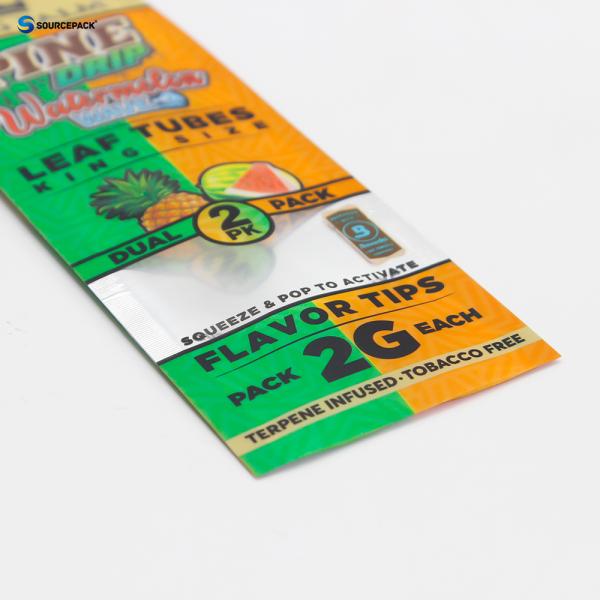 Customizable Flat Cigar Packaging Bags Laminated Plastic Sachet