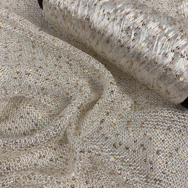 1MM 2MM 3MM 6MM Sequin Yarn 100% Polyester 5.5NM 6.5NM Sequin Wool Yarn 192 Colors