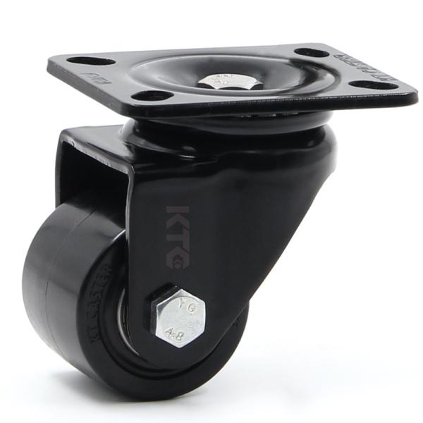 Top Plate Locking Industrial Swivel Casters Rubber Coating 600kg