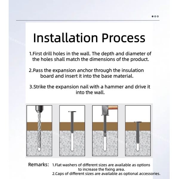 304 Stainless Steel Thermal Expansion Insulation Anchor Pins For Exterior Wall Rock Wool Boards