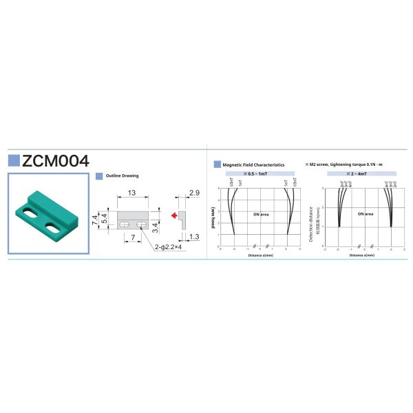 High Accuracy Positioning Micro Magnetic Sensor Magbase Composite Magnet Component ZCM003