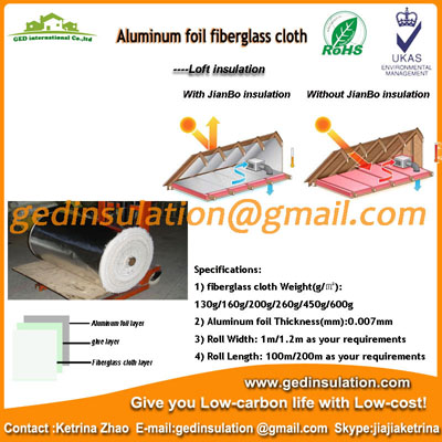 Hot sell aluminum foil coated fiberglass insulation cloth