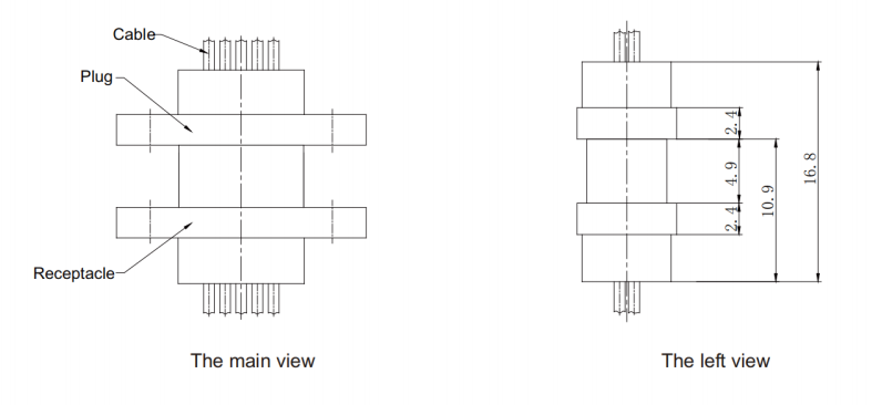 High Reliability 74 Pin J30J Connector with Metal Body for Aerospace & aerospace Applications