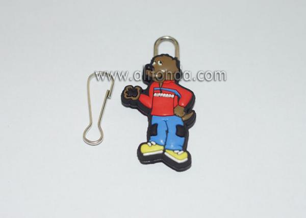Custom and supply cartoon figure pvc zipper puller,various zipper slider