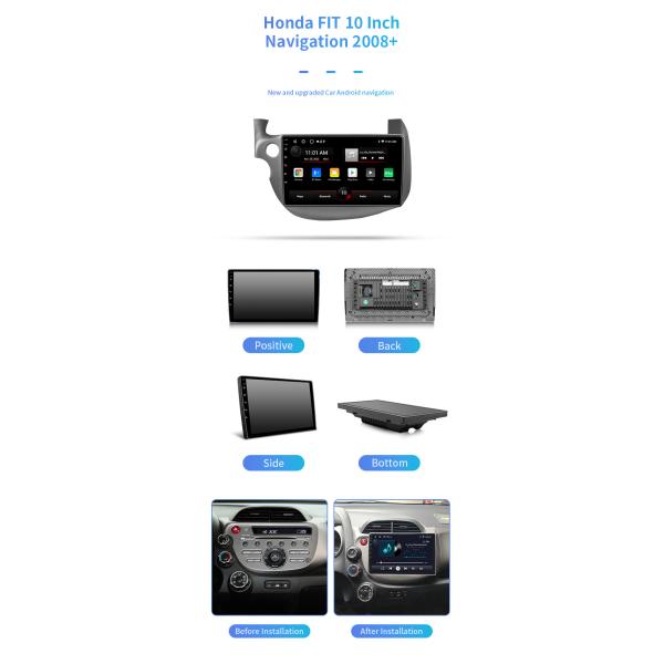 8-Core For Honda FIT 2008+ WiFi 4G Online Music Car MP5 Bluetooth Car Navigation