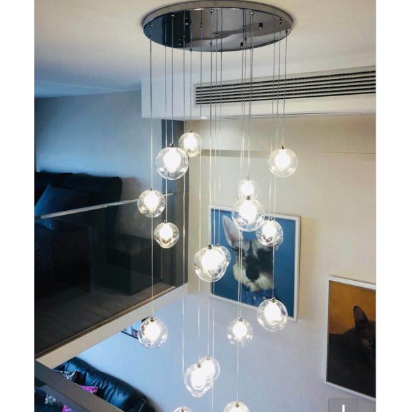 Stairs Floor House glass box pendant light fixtures for indoor decoration (WH-GP-11)