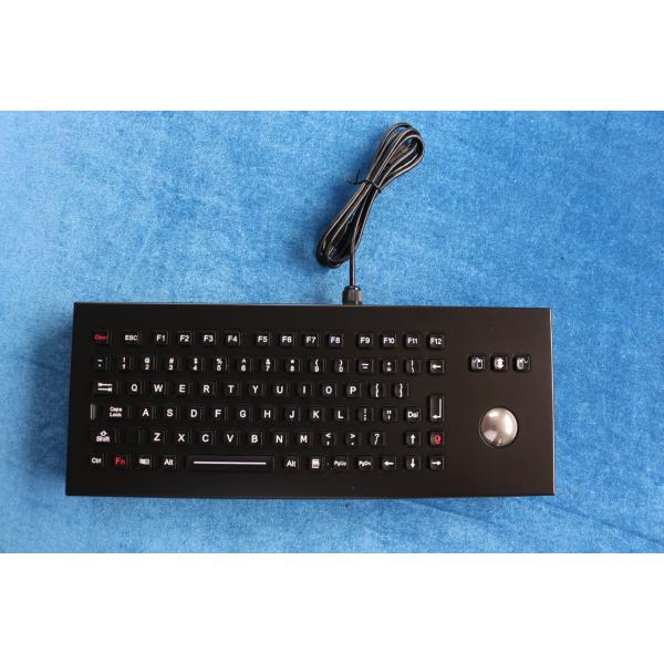 85 Keys IP65 Desk Top Metal Industrial Keyboard With Trackball Customized Layout