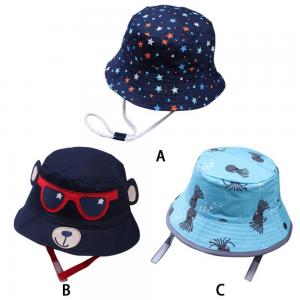 China ACE new brand custom private brand cotton with digital printed baby bucket hat cap upf 50+ on sale
