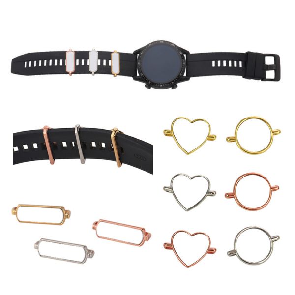 Metal DIY Printed Sublimation Watchband Decorative Buckle Heat Transfer Zinc Alloy Watchband Accessories