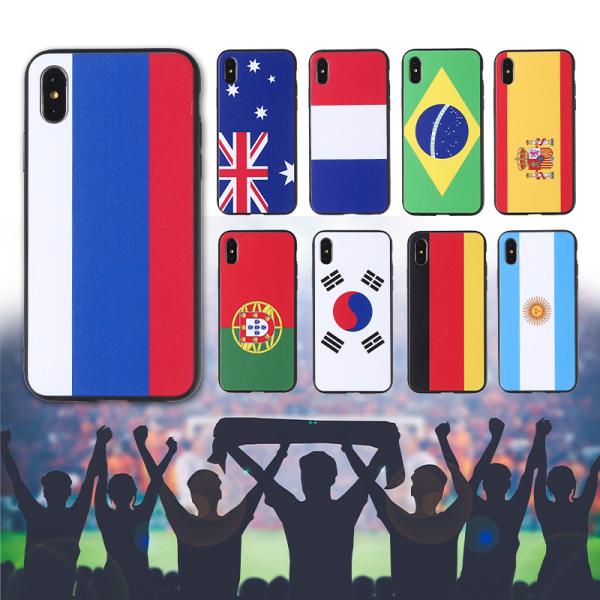 2018 World Cup TPU PC Soft Custom Printed Country Flag Phone Case For iPhone 8 Plus