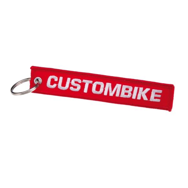 Polyester Custom Stylish Embroidery Key Holder With Remove Before Flight